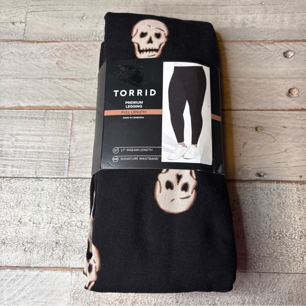 (Sold) Full Length Signature Waist Premium Moody Skulls Leggings 4X (26) - Picture 1 of 12
